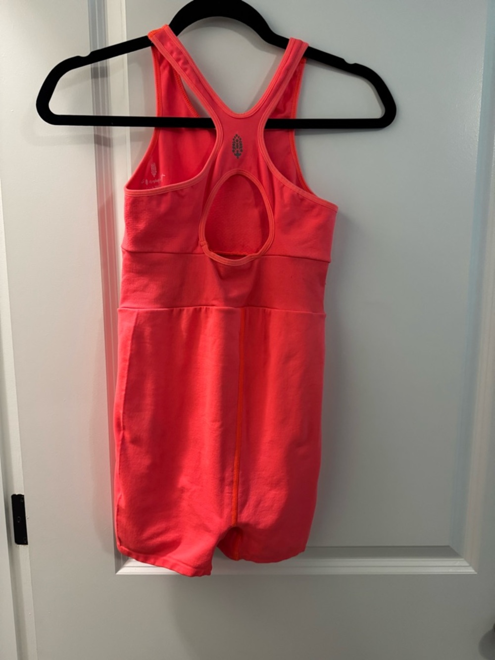 FP Movement by Free People Neon Coral Tank Romper Runsie XS/S - Picture 3 of 5